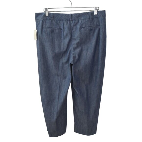 Talbots Signature Cropped Pants Womens 14P Cotton Blue - Picture 2 of 6